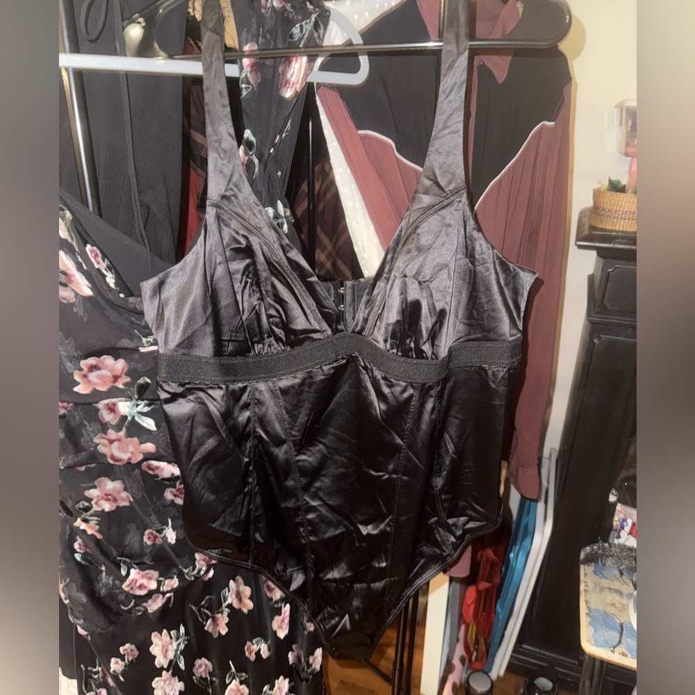NWT Free People Anywhere With You Bodysuit in Black Size XL - Picture 7 of 15